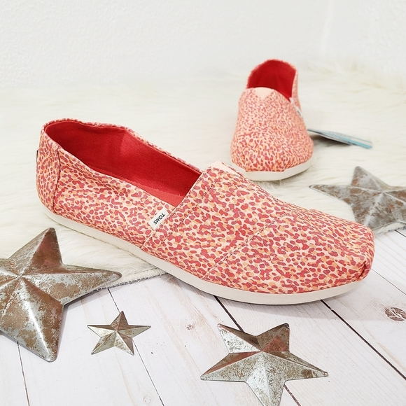 Toms Alpargata Slip On Sneakers Apricot Tortoise shell Orange Size 9 NWT NEW - Picture 1 of 7